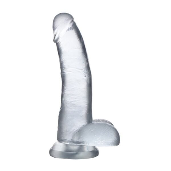 JOCK C-THRU 8" DONG WITH BALSS CLEAR - Imagen 4