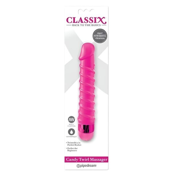 CLASSIX CANDY TWIRL MASSAGER PINK