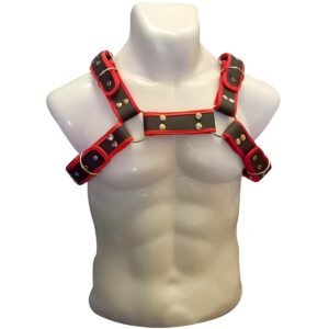 PECHERA DE CUERO PARA HOMBRE - Rojo